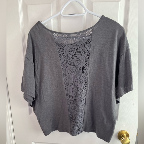 Justice oversized grey t-shirt with sparkle decals girls size 20 plus size - Picture 3 of 8